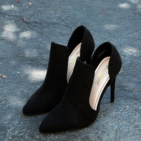 NEW🔥 Closed Toe Mules Ankle Booties Stiletto Heel - Picture 5 of 7